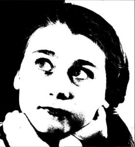 Caleb R. black and white portrait