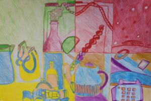 Kennedy G Still Life Color Theory Drawing