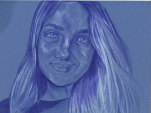 Kristin O Self Portrait in Blue
