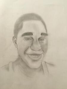 Loren F Self Portrait Drawing